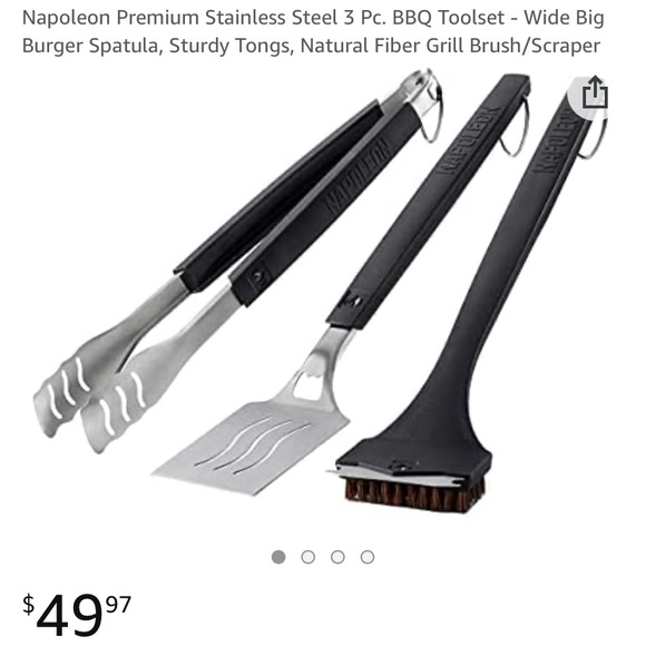 Napoleon Premium Stainless Steel 3 Pc. BBQ Toolset - Picture 7 of 7